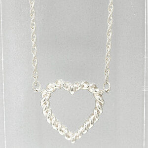 Tiffany Twisted Heart Silver Pendant